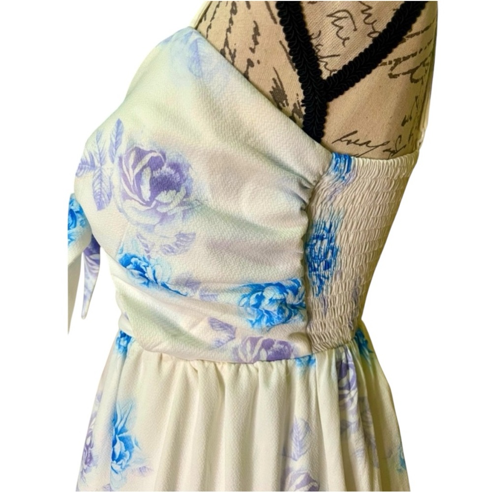Floral Mini Smocked Sun Dress for Women Size S Small - Picture 12 of 16
